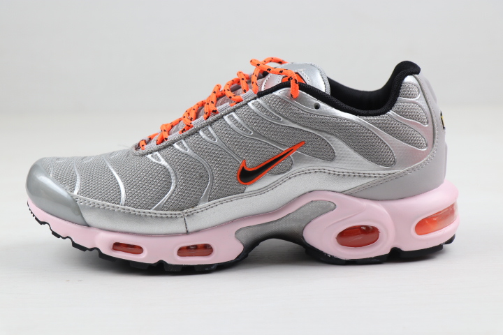 Women Nike Air Max PLUS Silver Grey Orange Shoes